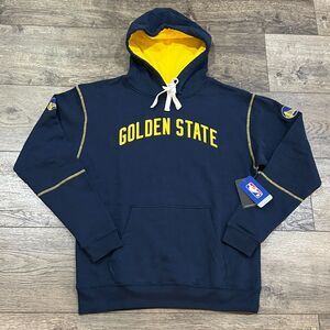 NWT! Stadium Essentials Golden State Warriors Blue Monument Hoodie Men's Medium